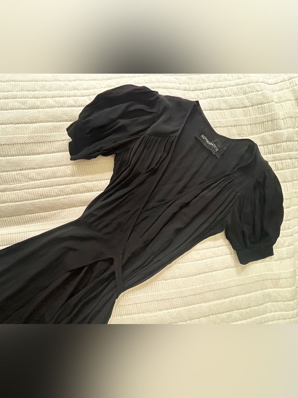 Reformation Maxi Black Wrap Dress
